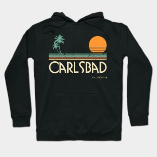 Carlsbad California Sunset and Palm Trees Hoodie